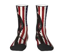 Unisex Springsteens Rock Singer Bruce Color-Blocked Socks Moisture-Wicking 3D Printed Crew Socks Unique Design