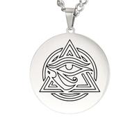 Unisex Stainless Steel Ancient Egypt Evil Eye Of Horus Symbol Pendant Necklace Vintage Egyptian Turkish Charm Jewelry Gift fashion