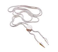 Unisex Stainless Steel Cubic Zirconia Necklace Flexible Adjustable Length Neckchain for Fashion Forward Individuals Geometric Necklace
