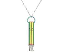 Unisex Stainless Steel Mindfulness Breathing Pendants Meditation Decompression Whistle Necklaces Sports Party Jewelry Gift hip-hop gift