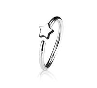 Unisex Stainless Steel Nose Ring Non Piercing Clip-On Hoop Star Decor Jewellery Professional process