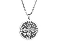 unisex Stainless Steel Vintage Witchcraft Pentagram Cross Irish Celtic Knot Pendant Necklace Men Women Lucky Amulet Jewelry Jewelry Accessories