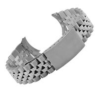 Unisex Stainless Steel Watch Band 18mm 19mm 20mm 21mm 22mm Classic Metal Strap Wristbands(Silver,21mm)