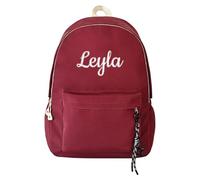 Unisex Star Trimmed School Rucksack Bag Personalised Children’s Backpack with Safety Lanyard, Lightweight Water-Resistant for Day Trips, PE Class (Embroidery)