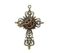 Unisex Steampunk Brooch Lapel Pin Cross Clock Badge Halloween Cosplay Alloy Lapel Pins Metal Pins Collar Steampunk Gear
