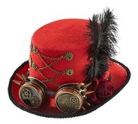 Unisex Steampunk Hats Steampunk Hat with Goggles for Halloween Costume Fancy Dress Steampunk Accessories