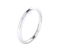 Unisex Sterling Silver 2mm Super Heavy Court Shape Polished Wedding Ring (X)