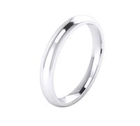 Unisex Sterling Silver 3mm Super Heavy Court Shape Polished Wedding Ring (W)