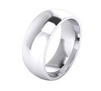 Unisex Sterling Silver 8mm Super Heavy Court Shape Polished Wedding Ring (Z+3)