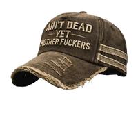 Unisex Still No Dead Cap, Embroidered Adjustable Vintage Distressed Ain't Dead Yet Mother Fuckers Baseball Cap for Humor Lover A02