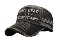 Unisex Still No Dead Cap, Embroidered Adjustable Vintage Distressed Ain't Dead Yet Mother Fuckers Baseball Cap for Humor Lover A01