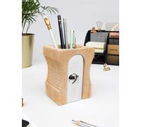Unisex Suck UK Pencil Sharpener Desk Tidy - Light Wood effect. Great retro gift