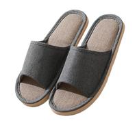 Unisex Summer Thick Soled Indoor Slippers with Non-Slip TPR Outsole, Soft EVA Cushion for Bathroom & Leisure Use, Lightweight & Quiet Walking (Grey, 6)
