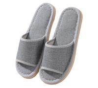 Unisex Summer Thick Soled Indoor Slippers with Non-Slip TPR Outsole, Soft EVA Cushion for Bathroom & Leisure Use, Lightweight & Quiet Walking (Light Gray, 4)