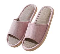 Unisex Summer Thick Soled Indoor Slippers with Non-Slip TPR Outsole, Soft EVA Cushion for Bathroom & Leisure Use, Lightweight & Quiet Walking (3) Pink