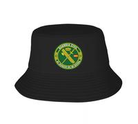 Unisex Sun hat Custom Spanish Guardia Civil Bucket Hat for Women Men Print Spain Coat of Arms Summer Beach Sun Camping Cap Gift