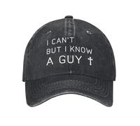Unisex Sun Visor Hat I Can't But I Know Guy Jesus Cross Funny Christian, Fashion Baseball Cap Daily Dad Hat Sports Hat for Adult Men Tennis