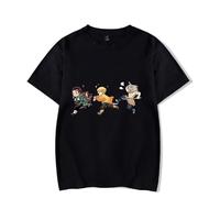 Unisex T-Shirt Demon Nezuko Slayer Tee Anime Cartoon Short Sleeve Summer Top for Men Women Casual Streetwear