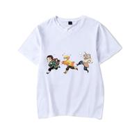 Unisex T-Shirt Demon Nezuko Slayer Tee Anime Cartoon Short Sleeve Summer Top for Men Women Casual Streetwear