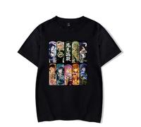 Unisex T-Shirt Demon Nezuko Slayer Tee Anime Cartoon Short Sleeve Summer Top for Men Women Casual Streetwear