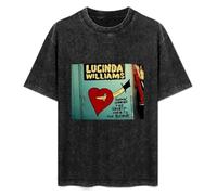 Unisex T-Shirt Vintage Lucinda Williams Down Where The Spirit Meets The Bone 100% Cotton Round Neck Black M