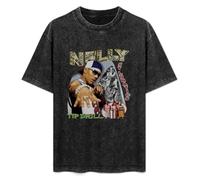 Unisex T-Shirt Vintage Nelly and The St Lunatics Country Grammar 100% Cotton Round Neck Black L