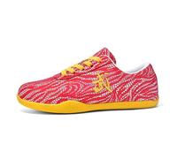 Unisex Tai Chi Kung Fu Shoes Breathable Non-Slip Martial Arts Sports Gym Trainers for Daily Walking Training Morning Exercises,Red,9 UK
