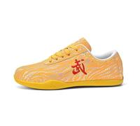 Unisex Tai Chi Kung Fu Shoes Breathable Non-Slip Martial Arts Sports Gym Trainers for Daily Walking Training Morning Exercises,Gold,2.5 UK