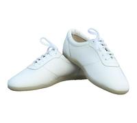 Unisex Tai Chi Old Beijing Martial Arts Kung Fu Shoes Casual Low Top Fitness Morning Exercises Walking Shoes,White,9 UK