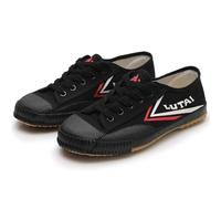 Unisex Tai-Chi Sneakers Wu Shu Kung Fu Shoes Adults Kids Martial Arts Shoes Fashion Anti-Slip Canvas Trainers,Black,8 UK