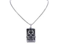 unisex Tarot Sheepshead Inverted Pentagram Satan Chain Necklaces THE DEVIL Pendant Necklace Jewelry collier