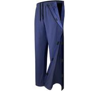 Unisex Tear Away Pants 2 Side Snaps Post Surgery Breakaway Pant Full Open Down Cotton Rip Off Pants for Hip Replacement, Navy, X-Large