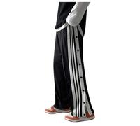 Unisex Tear Away Track Pants Side Button Basketball Training Bottoms Post-Operative Rehabilitation Trousers Athletic Workout Joggers Wide Leg Sweatpants Tracksuit Bottoms Black