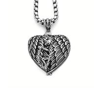 unisex The Angel's Captivity Necklace Hip Hop Personalized Vintage Feather Wings Pendant