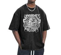 Unisex The Ant Music Band T Shirts Vintage wash Tee Shirt Short Sleeve Crew Neck Oversized Cotton Streetwear Cute Graphic Summer Casual Loose Basic Tee Top