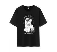 Unisex The Eleven Fatui Harbingers Impression Daily Short Sleeve Middle Weight 100% Cotton T Shirt (UK, Alpha, XL, Regular, Regular, La Signora)