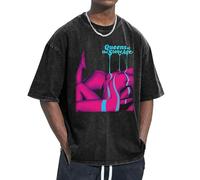 Unisex The Stone Age Rock Band T Shirts Vintage wash Tee Shirt Short Sleeve Crew Neck Oversized Cotton Streetwear Cute Graphic Summer Casual Loose Basic Tee Top