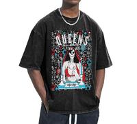 Unisex The Stone Age Rock Band T Shirts Vintage wash Tee Shirt Short Sleeve Crew Neck Oversized Cotton Streetwear Cute Graphic Summer Casual Loose Basic Tee Top