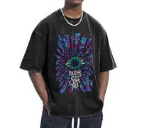 Unisex The Stone Age Rock Band T Shirts Vintage wash Tee Shirt Short Sleeve Crew Neck Oversized Cotton Streetwear Cute Graphic Summer Casual Loose Basic Tee Top