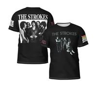 Unisex The Stro*kes Rock Band T-Shirts Crewneck Tees Short Sleeve Cool Regular Fit, Fashionable Prints, Ideal Summer Casual Tops, S to 3XL