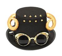 Unisex Top Hat Steampunk Hat Gothic Wide Brim With Horn Cosplay Party Concert-Tour Dressing Novelty Costume Steampunk Women Punk Hats For Women Men