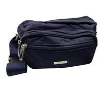 Unisex Top Zip Combi-Bag - X-Body & Bumbag with 2 Front Zip Pockets & Detachable Straps Fanny Pack Travel Holiday Handbag (Blue)