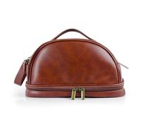 Unisex Travel Toiletry Bag with Compartments Cosmetic Bag with Handle Waterproof Shaving Kit for Toiletries Accessories (Red,L26xW13xH14cmL10.2”xW5.1”xH5.5”)