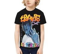 Unisex Travis Rapper Music T-Shirts Teenager Graphic Summer Tees Multi-Sided Printed Short Sleeve Shirt Multicoloured S