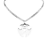 unisex Triquetra Witch Celtic Knot Pendant Necklace Women Men Silver Color Trinity Necklaces Triskele Jewelry