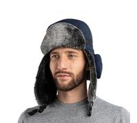 Unisex Trooper Trapper Hat Warm Winter Hats Outdoor Russian Hat with Ear Flaps Navy Blue