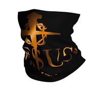 Unisex Tube Scarf,Jesus Christ Blessed Saved My Life Bronze,Neck Warmer Anitdust Face Shield for Workout Outdoor Yoga 26X30cm