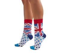 Unisex UK Flag Socks- Union Jack - OEKO-TEX Certified Cotton, British Union Jack Design, Soft & Comfortable Crew Socks, Gift Idea (Uk Size 5-8,5)