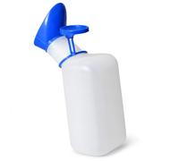 Unisex Urinal Bottle 1 Litre Portable Emergency Pee Bottle with Lid & Funnel, 1000ml Travel Urine Container for Men & Women, Camping, Elderly & Night Use (1L)