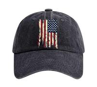 Unisex USA Flag Baseball Caps Washed Distressed Low Profile All Seasons Dad Cap Unisex Adjustable Flap Sun Protection Golf Tennis Trucker Caps for Independance Day
